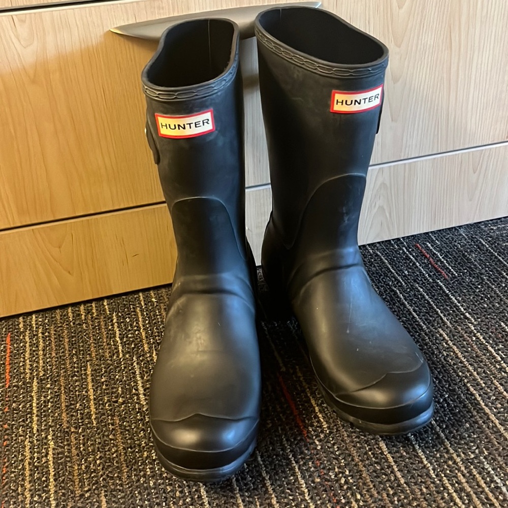 Matte Black Hunter Calf Boots